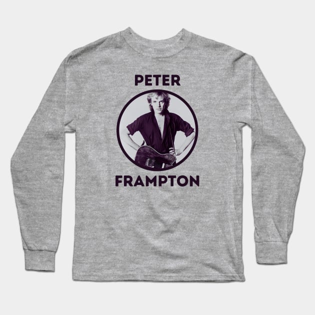 peter frampton ll burgundy Long Sleeve T-Shirt by claudia awes